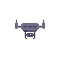 Modern camera drone recording with high quality camera vector