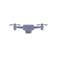 Modern quadcopter drone flying front view vector
