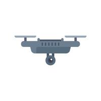 Modern drone with camera recording video footage vector