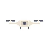 Modern drone flying with camera recording video vector