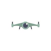 Drone with camera taking aerial footage from the sky vector