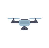 Modern quadcopter drone hovering with camera vector