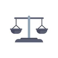 Balance scale weighing empty pans representing equality and justice vector