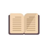 Open book lying with pages displaying text for reading vector