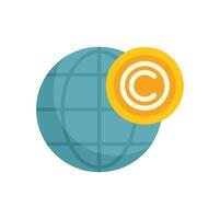 Copyright symbol protecting the world with intellectual property rights vector