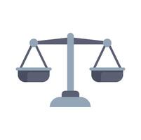Balance scale symbolizing justice and law concept vector