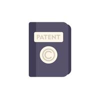 Patent book copyright symbol protecting intellectual property rights vector