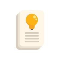 Light bulb shining new idea on contract paper representing innovation vector