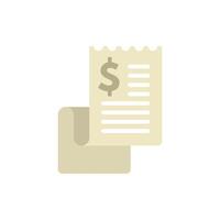 Dollar sign on a receipt coming out of folder icon vector