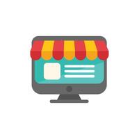 Online shop computer screen showing e commerce website vector