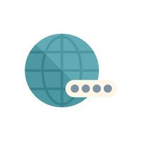 Globe with password representing global security concept vector