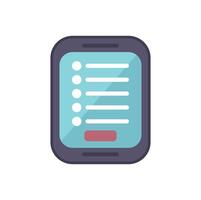 Mobile phone displaying a to do list with checkboxes and buttons vector
