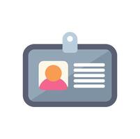 Personal identification card showing photo and name of employee vector