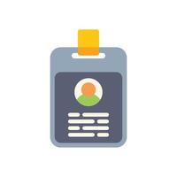 Personal identification card hanging with photo and text information vector