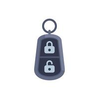 Car key fob with lock and unlock buttons showing access and security vector