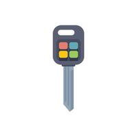 Car key with remote control buttons showing a modern design vector