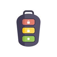 Modern wireless car key fob showing lock unlock buttons vector