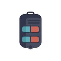 Electronic pill box showing taking medication time on smartphone app vector