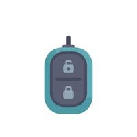 Modern car key fob with lock and unlock buttons vector