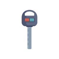 Car key with remote control locking system opening and closing doors of vehicle vector