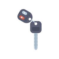 Car key with remote control hanging on keychain vector