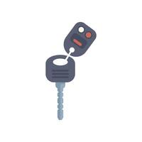 Car key with remote control fob hanging showing security and access vector