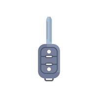 Modern car key with remote control buttons hanging on white background vector