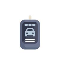 Modern car key showing security and access control features vector