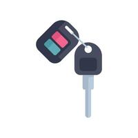 Car key with remote control keyless entry fob hanging vector