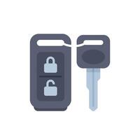 Car key fob with key showing lock and unlock buttons vector
