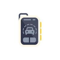 Smart key showing open car lock system icon vector