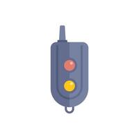 Car alarm system with red and yellow lights flashing icon vector