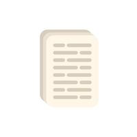 Stack of paper with text representing documents for business or education vector