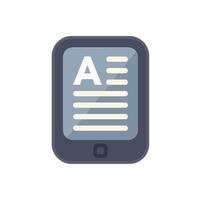 Smartphone displaying e book for digital reading experience vector