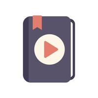 Audiobook icon representing digital book for e learning vector