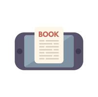 Smartphone displaying electronic book for reading vector