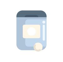 Washing machine front load showing laundry wash cycle program icon vector