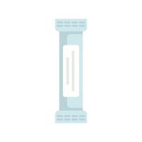 Medical test tube with label and stopper for analysis vector