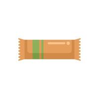Protein bar lying on white background with green label vector
