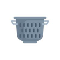 Empty metal basket with handles for laundry or waste sorting vector