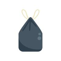 Full trash bag tied and ready for disposal vector
