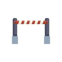 Automatic barrier gate closing on road at checkpoint vector