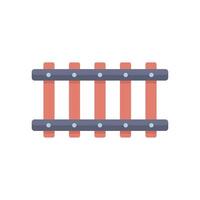 Sturdy wooden fence providing security and privacy vector