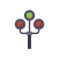 Railway traffic light showing green and red signal lights vector