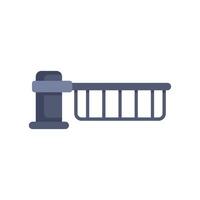 Simple flat vector illustration of a barrier gate closing down
