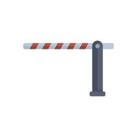 Automatic barrier gate closing access to private parking vector