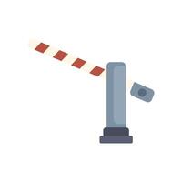 Automatic barrier gate closing on white background vector