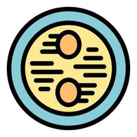 Petri dish with bacteria or cells growing in it icon showing science experiment vector