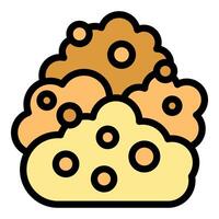 Yellow sponge for washing dishes and creating foam vector