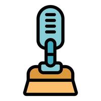 Voice recognition system converting audio signal into text on screen vector